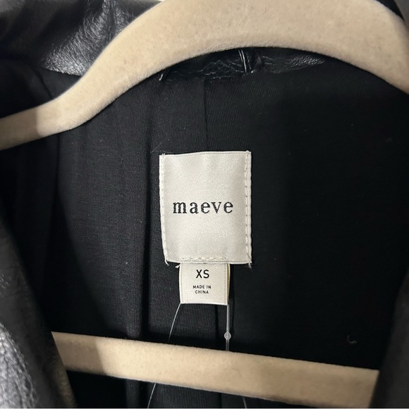 Anthropologie Maeve Oversized Faux-Leather Moto Jacket - Picture 7 of 13